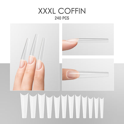 Soft Gel Tips XXL Coffin (slim well)