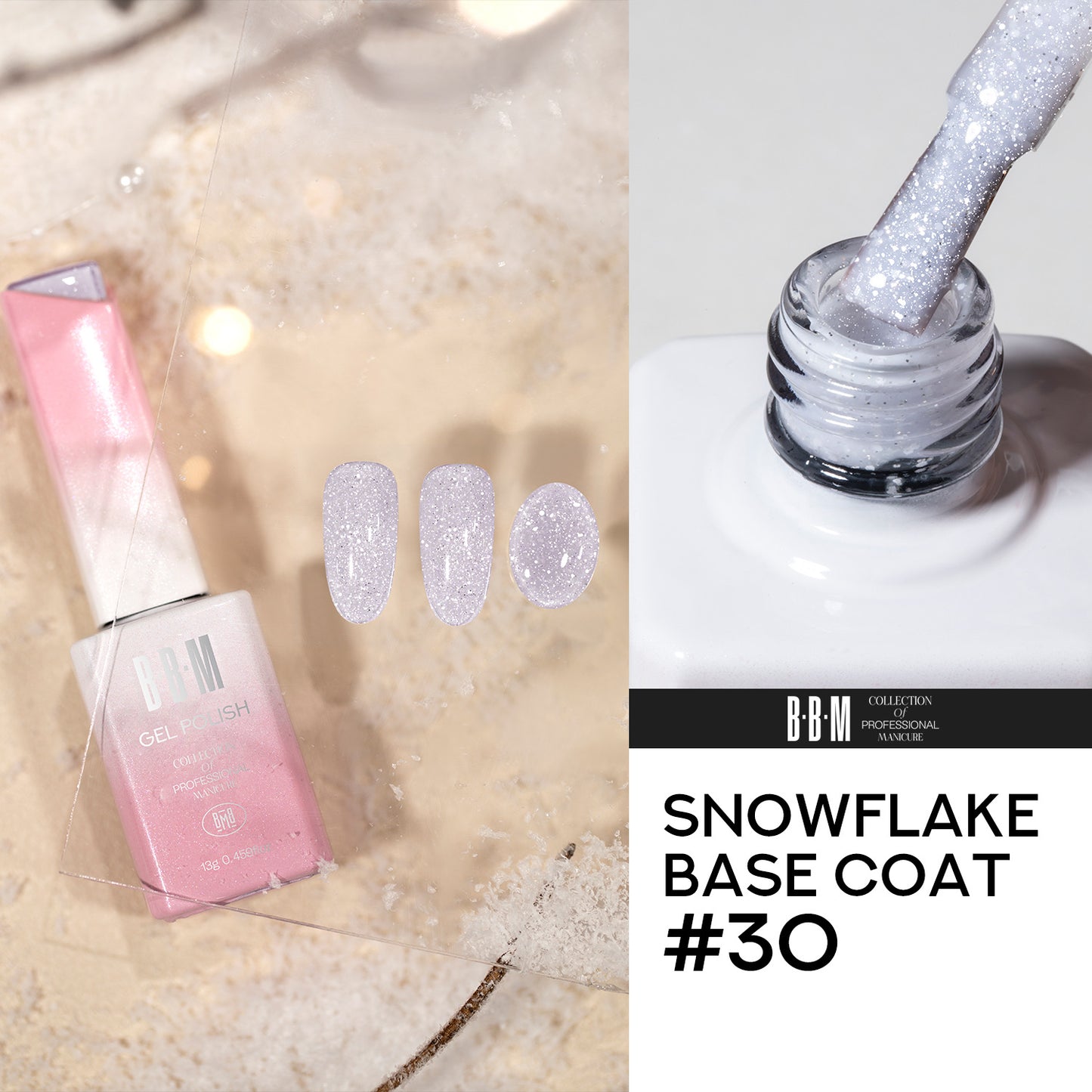 BBM Unruly Snowflake Base Coat HEMA & TPO FREE