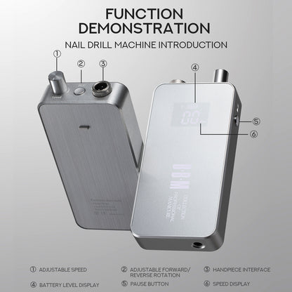 Professional Brushless Ultra quiet low vibration Electric Nail E File Drill