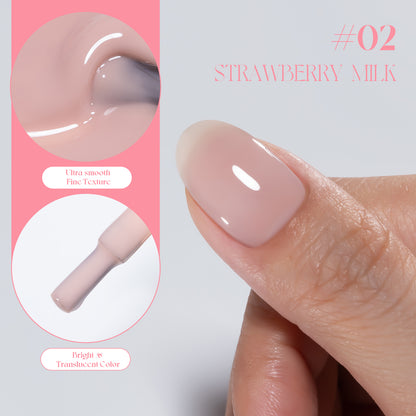 Gulauri Candy Glaze Top Coat Strawberry Milk #02