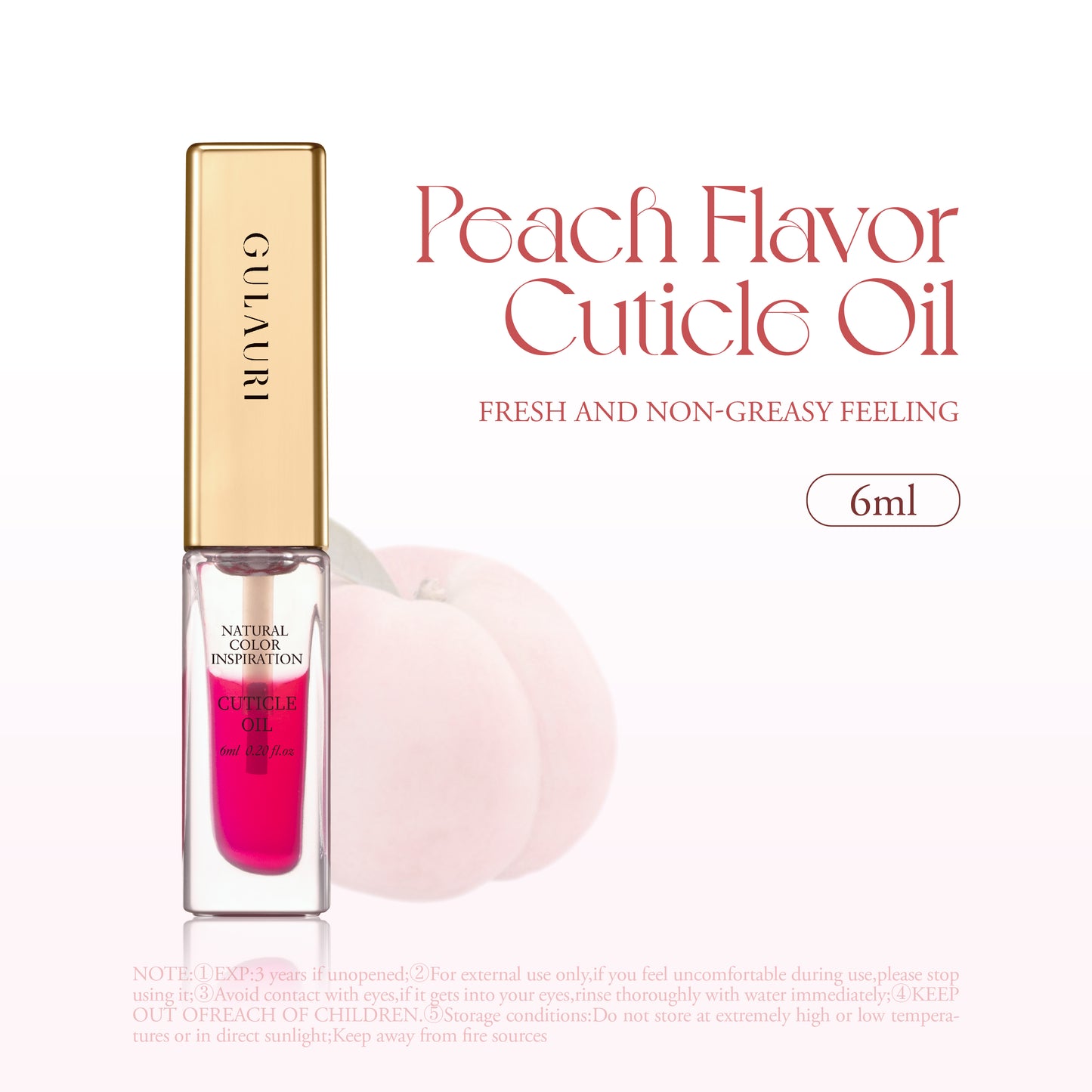 Gulauri Peach Cuticle Oil 6ml
