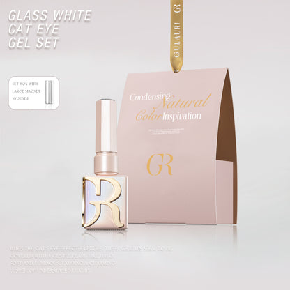 Gulauri White Glass Cateye Collection SET OF 3 13ml