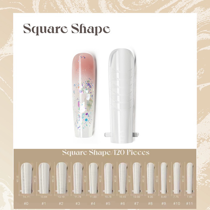 Square Shaped Upper Nail Forms/Dual Forms 120