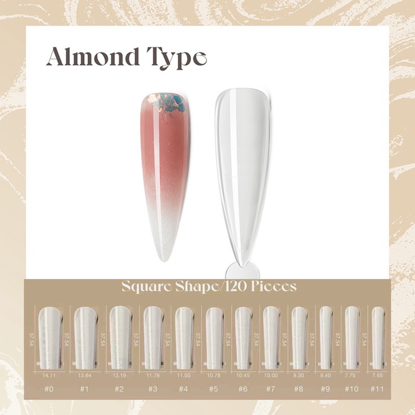 Almond/Stiletto Shaped Upper Nail Forms/Dual Forms