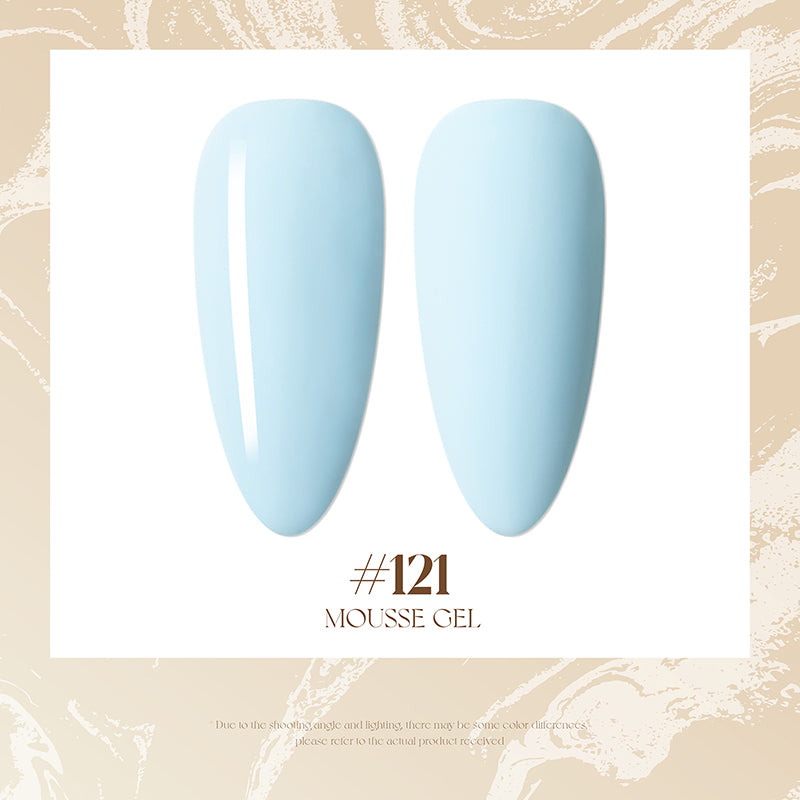 Candy blue gel nail polish