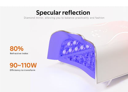 Nail Lamp 115W Cordless & Rechargeable two toned White or Pink