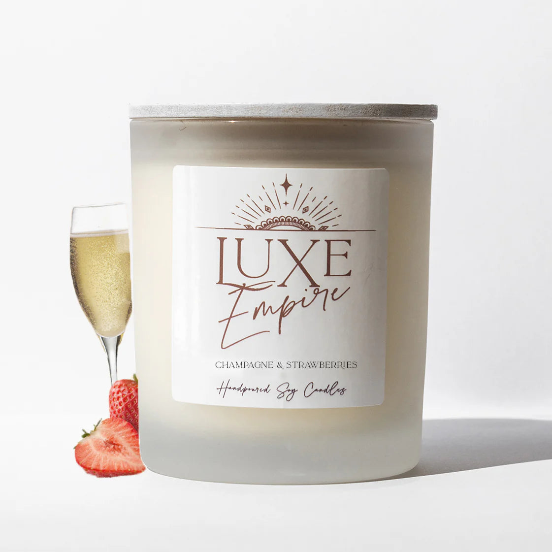 Champagne & Strawberries 100% Soy Tumbler Candle