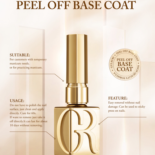 Peel off base gel for practising or short term wear 1-10 days