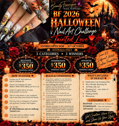 Halloween Nail Art Challenge Kit Australia | Beauty Fennique - Tainted Love (Valued at $115)