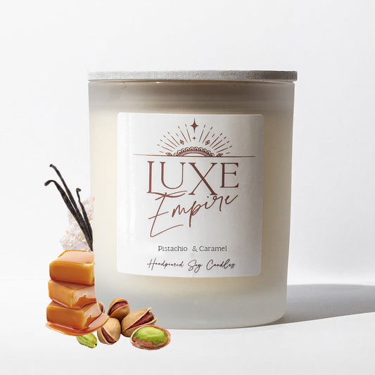 Pistachio & Caramel 100% Soy  Tumbler Candle