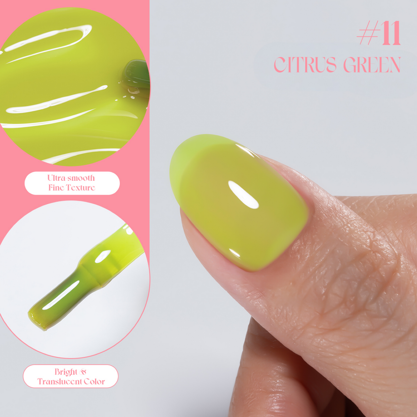 Gulauri Candy Glaze Top Coat Citrus Green #11
