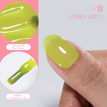 Gulauri Candy Glaze Top Coat Citrus Green #11