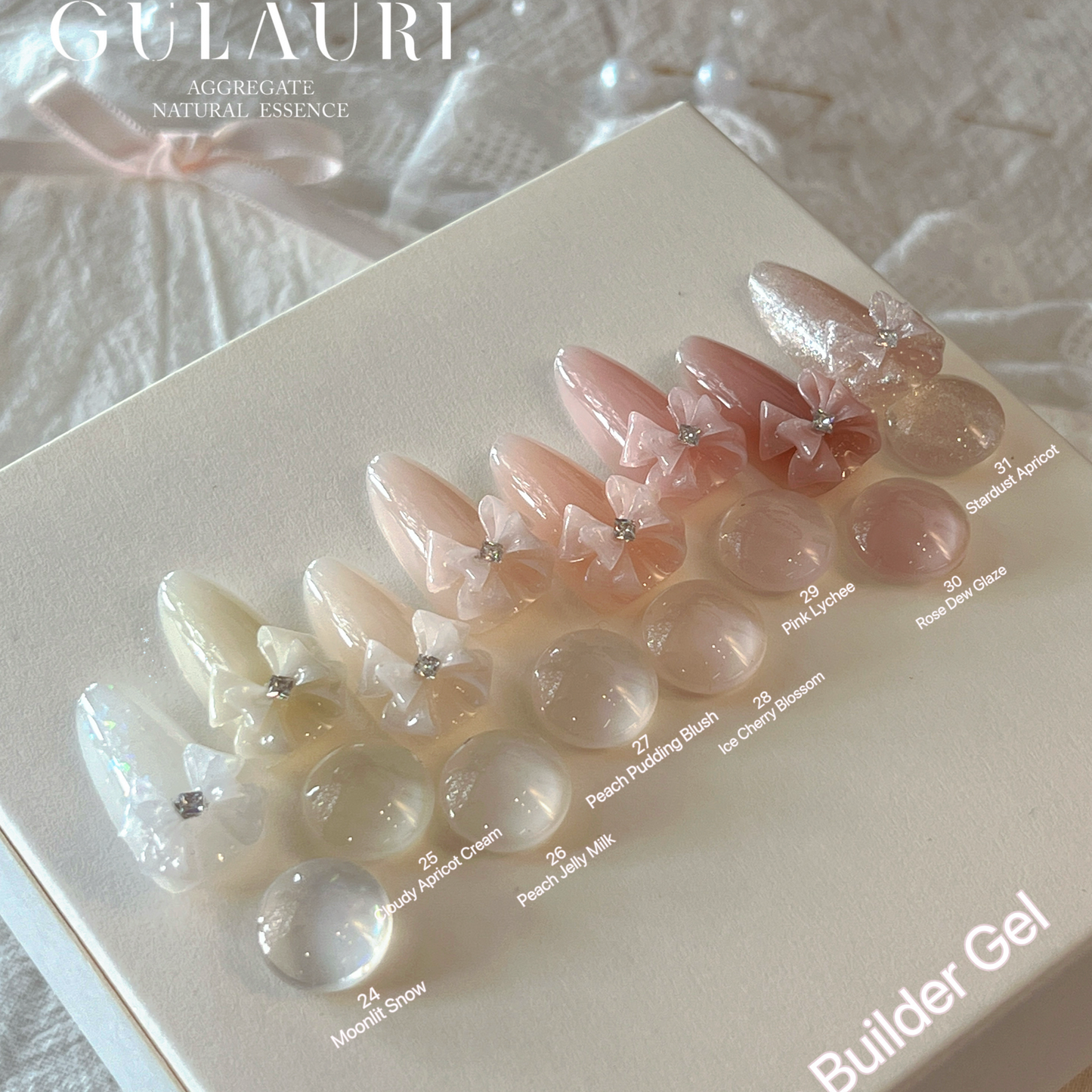 Gulauri Builder Gel 50g #31 Stardust Apricot  HEMA & TPO FREE