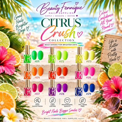 Collection 9 citrus gel polishes