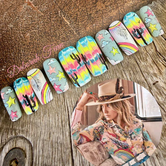 Cowgirl Summer – Country-Inspired Press-On Nails