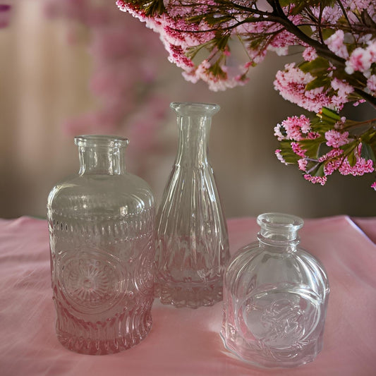 Soft Pink Bud Vases (Set of 3)