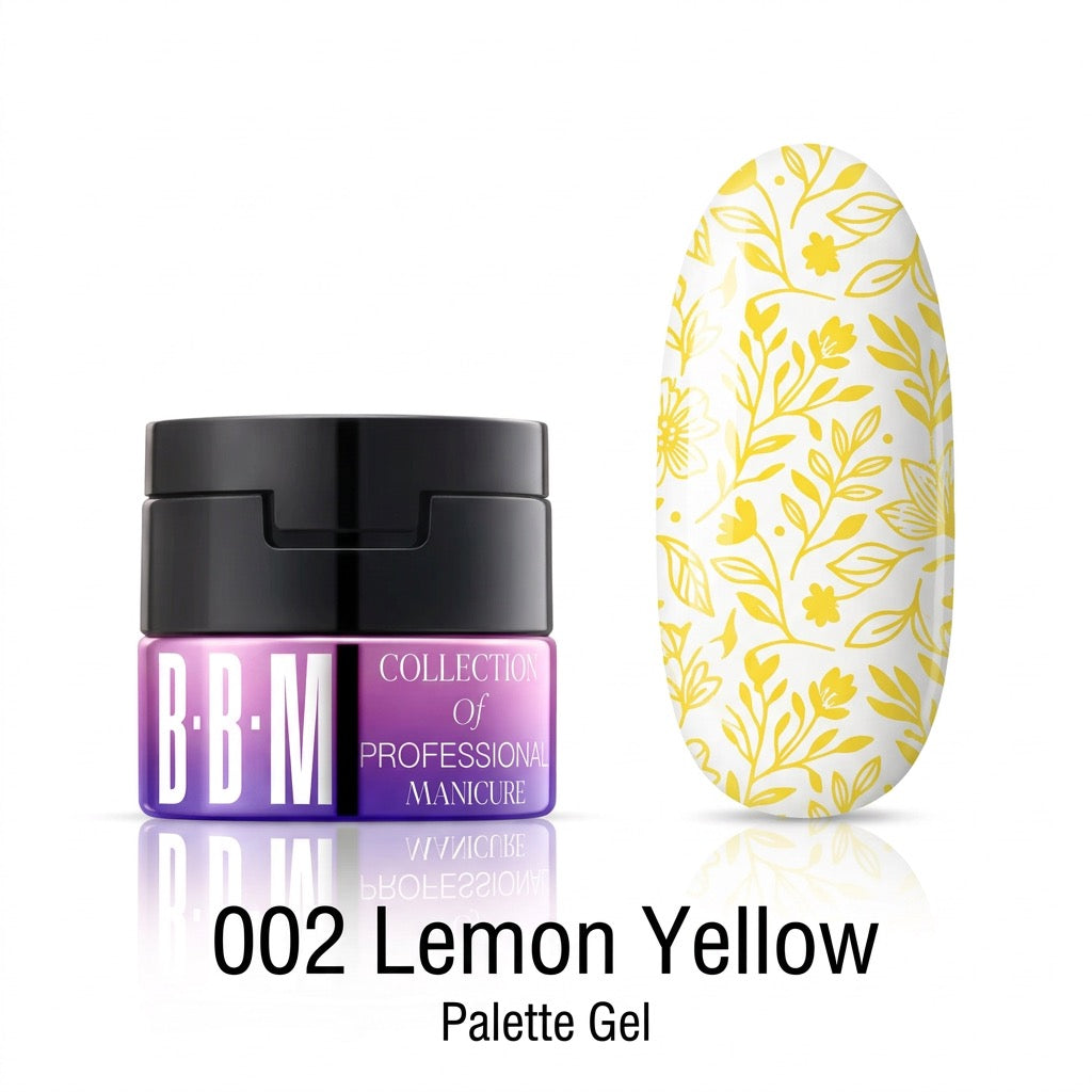 Palette Gel 002 Lemon Yellow 7g – Nail Art & Stamping