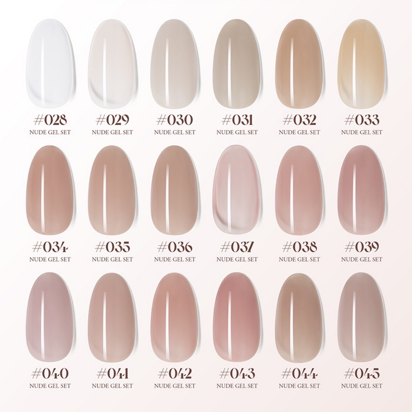 The Golden Age Nude Gel Collection 2 sets (9each set)