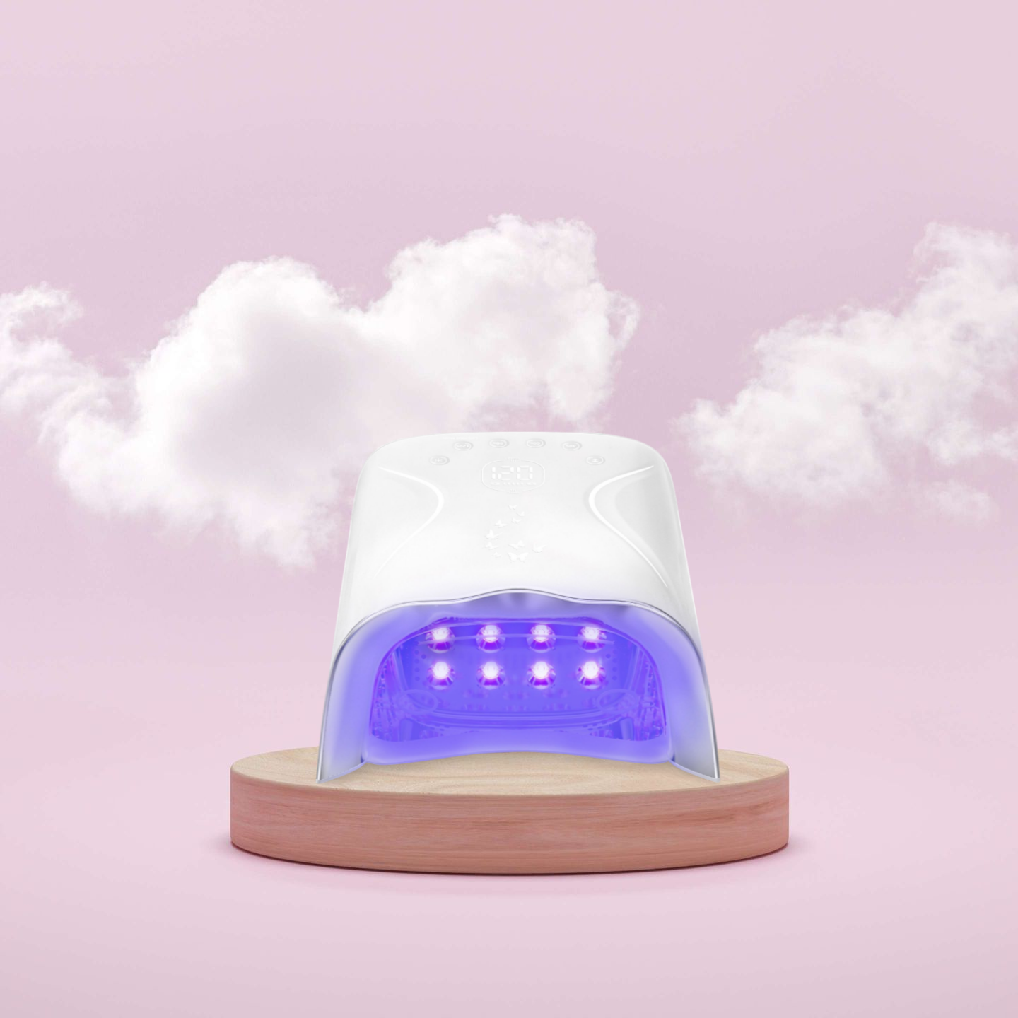 Nail Lamp 115W Cordless & Rechargeable two toned White or Pink