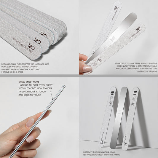 BBM Washable Detachable Disposable Nail Files | 120g & 180g