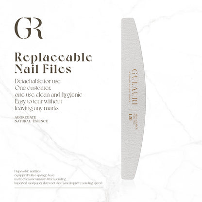 Gulauri Halfmoon Washable Detachable Disposable Nail Files | 120g & 180g