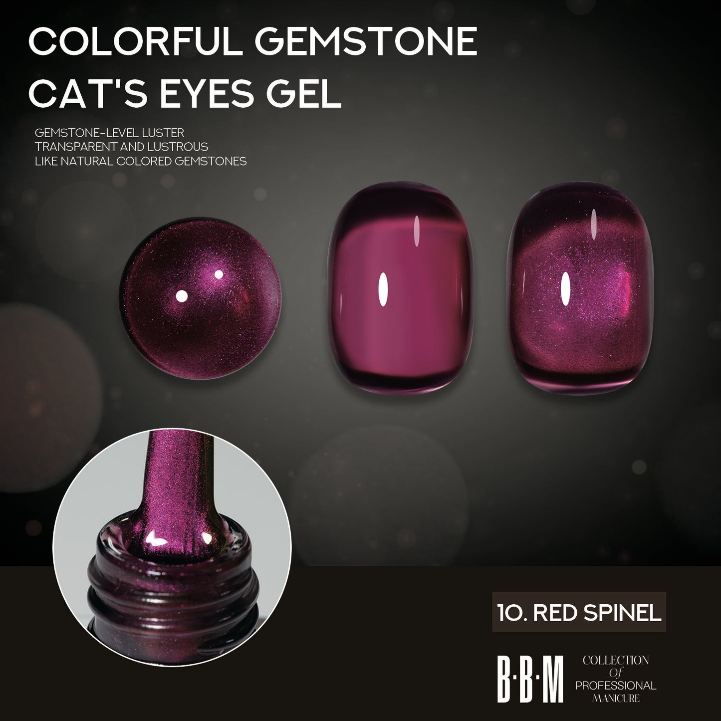 BBM Colourful Gemstone Magnetic Cateye Collection (set of 6)