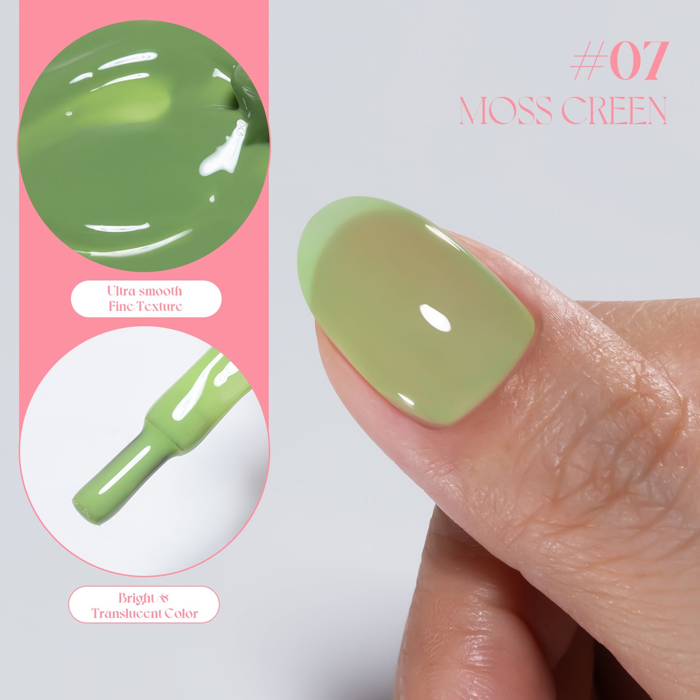 Gulauri Candy Glaze Top Coat Moss Green #07