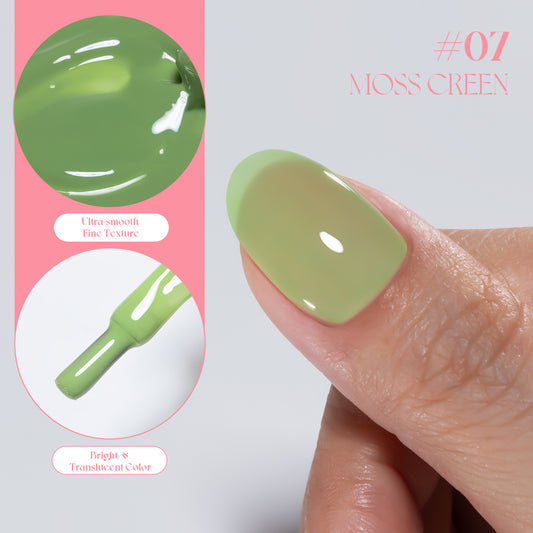 Gulauri Candy Glaze Top Coat Moss Green #07