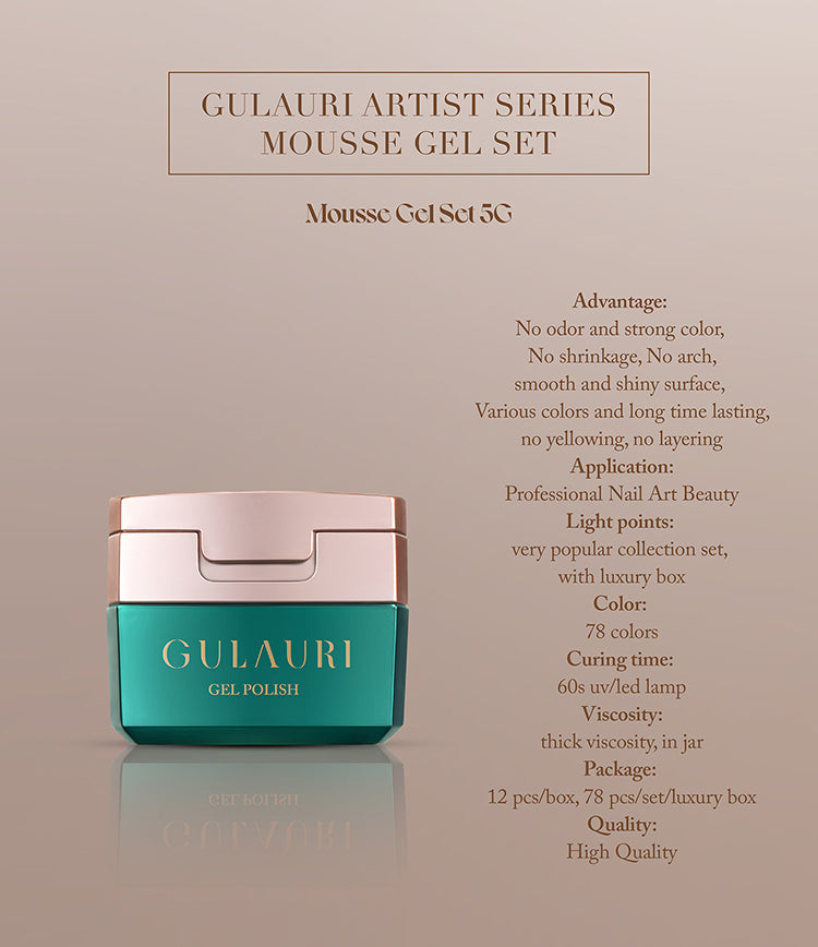 Gulauri Mousse Gel Artist Paint 1-78 HEMA free