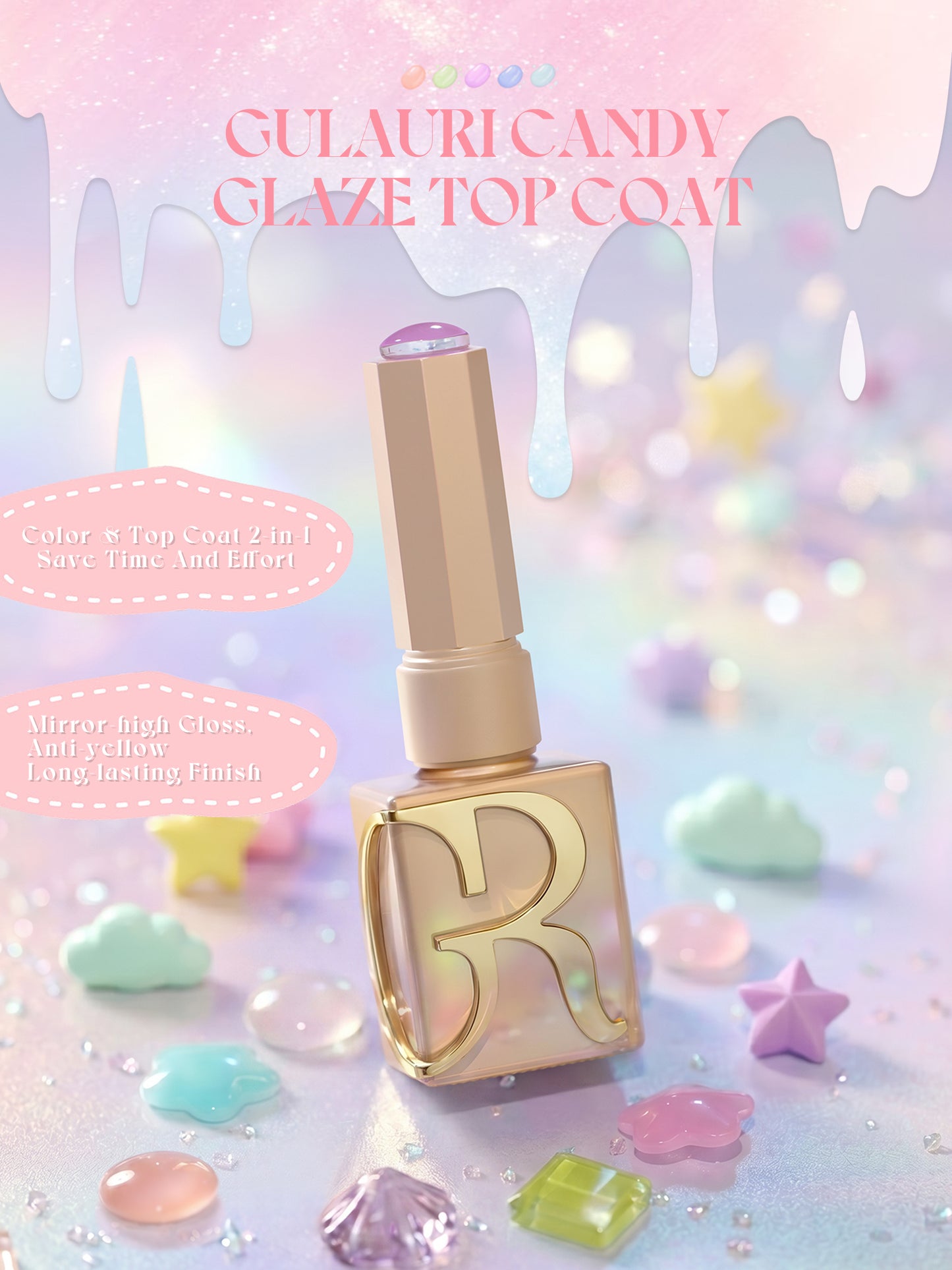 Gulauri Candy Glaze Top Coat Blush Rose #03