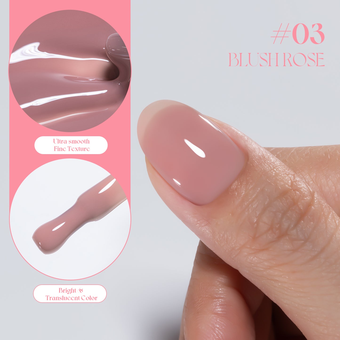 Gulauri Candy Glaze Top Coat Blush Rose #03