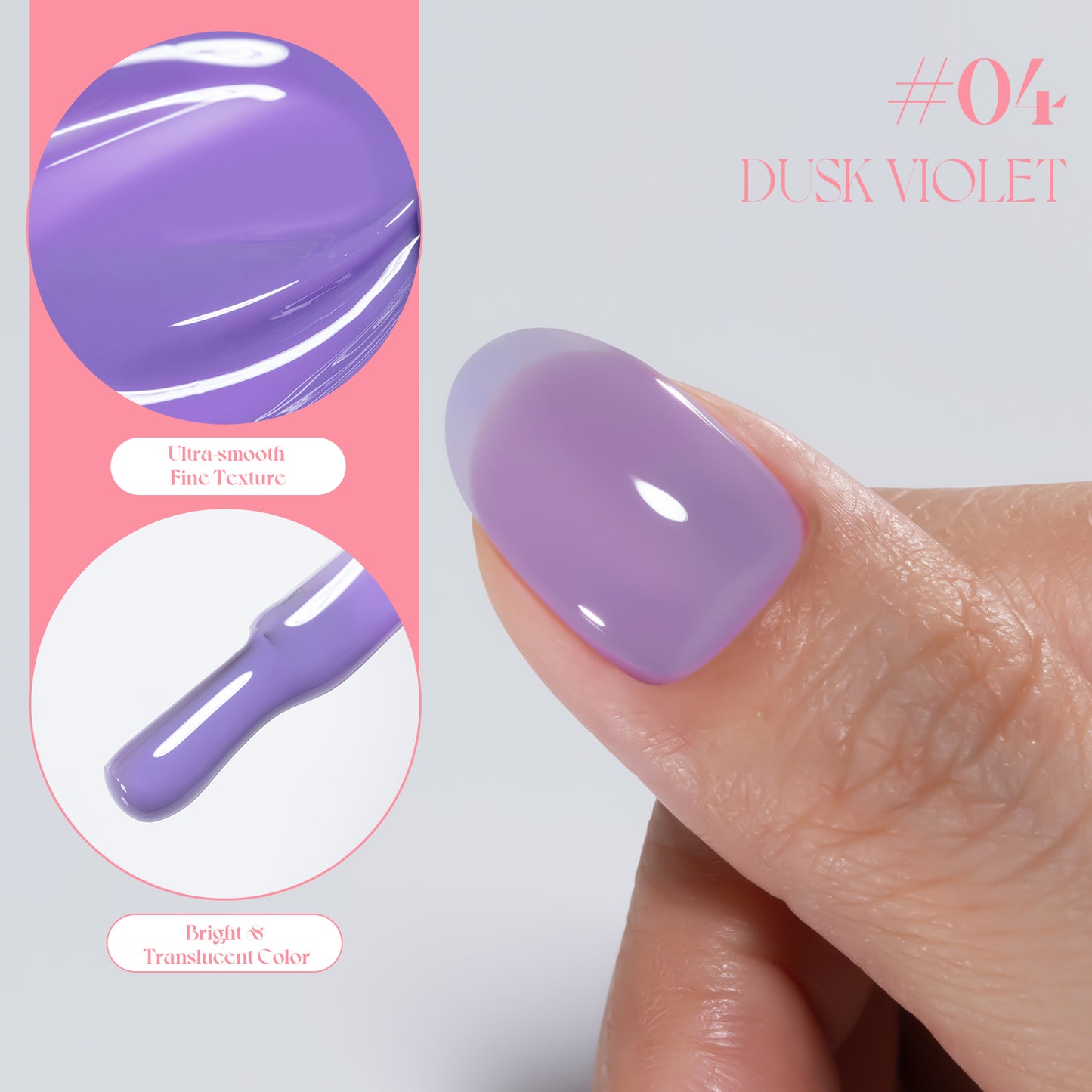 Gulauri Candy Glaze Top Coat Dusk Violet #04