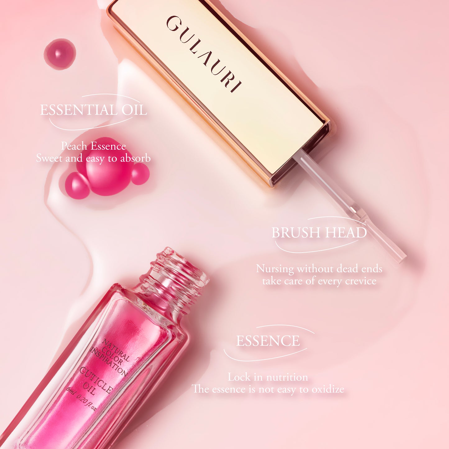 Gulauri Peach Cuticle Oil 6ml