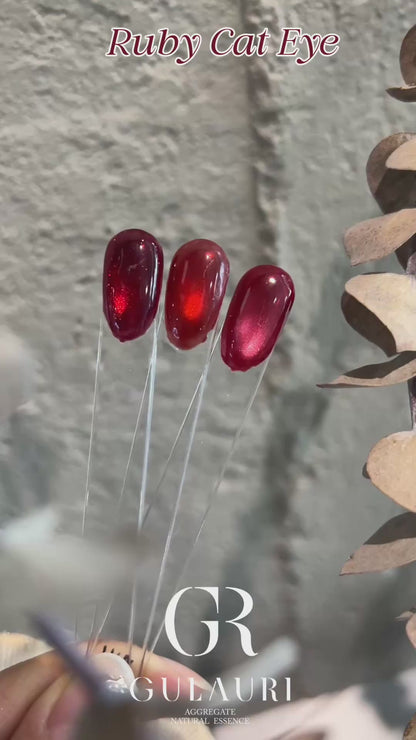 Gulauri Ruby Cat Eye Gel LIMITED EDITION (set of 3) HEMA & TPO FREE