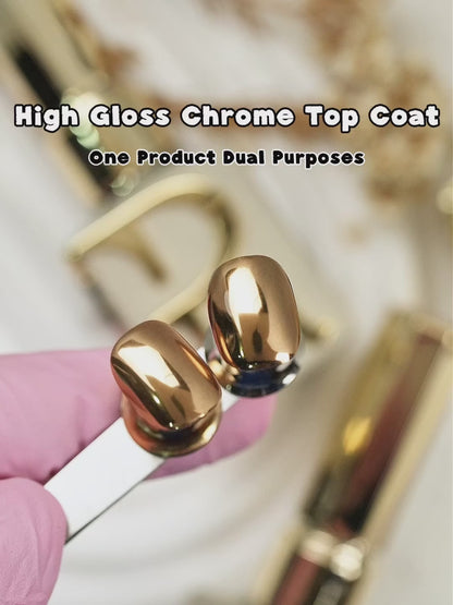 New 2 in 1 High Gloss Chrome Base and Top Coat 14g