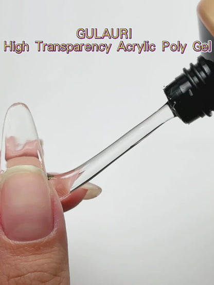 HEMA & TPO FREE Acrylic Poly Gel – Crystal Clear Transparency (50g) Gulauri