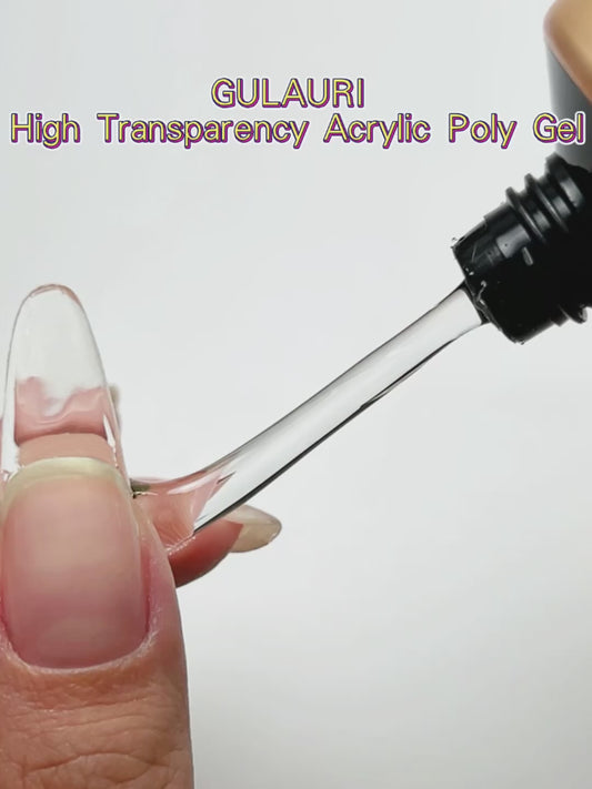 HEMA & TPO FREE Acrylic Poly Gel – Crystal Clear Transparency (50g) Gulauri