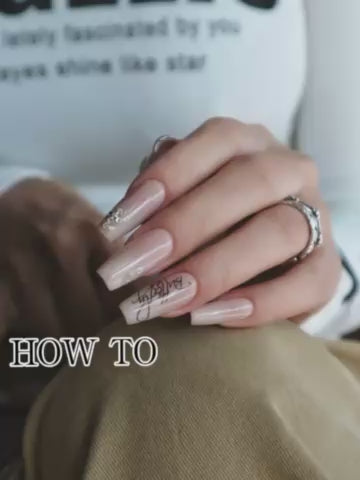 Nail Stamping Plates Gulauri - Handwritten Font G004