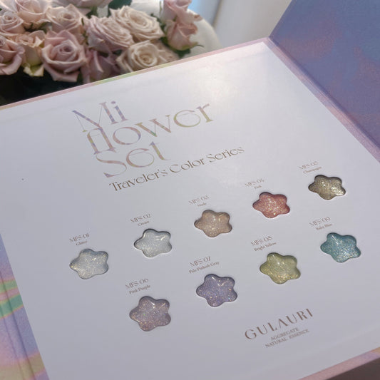 Mi Flower Collection set of 9 Reflective Glitter Gel Polish