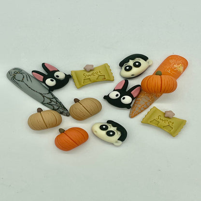 Assorted Kawaii halloween design for nail art or craft projects