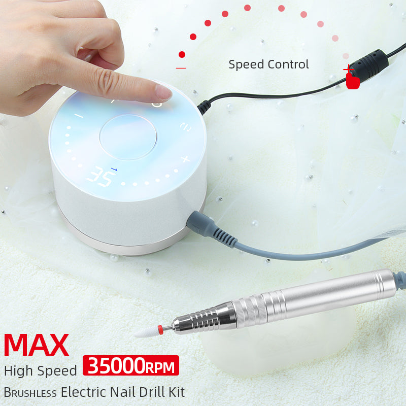 Light Gray E-File New Technology, Smart led digital display 35000RPM 80W