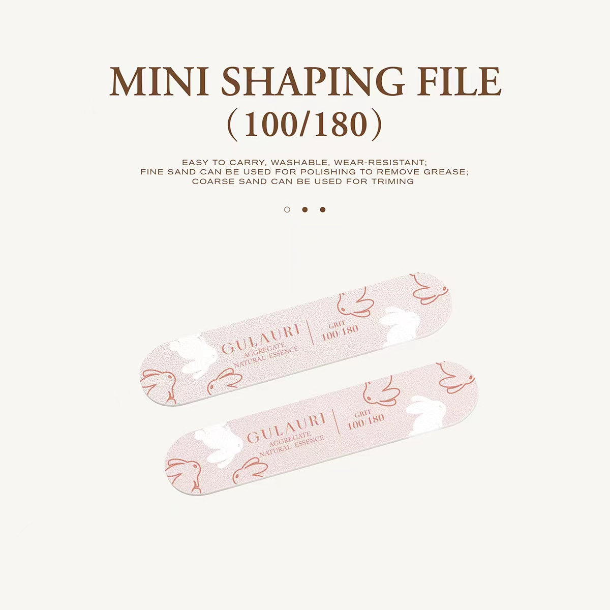 Cute mini nail file 100/180 perfect for on the go