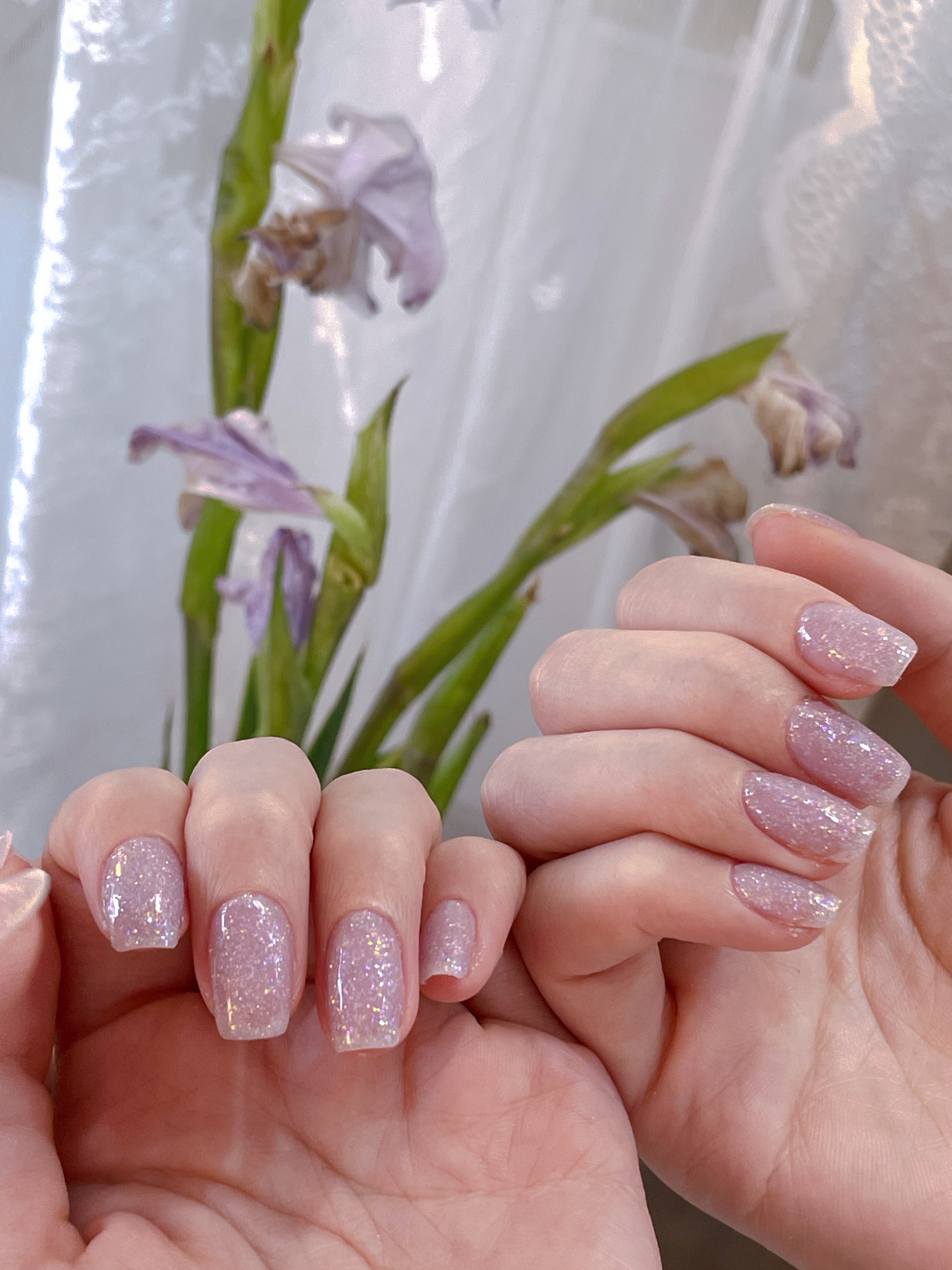 Bath & Beauty :: Cosmetics :: Nails & Nail Care :: Nail Polish :: Pale Pink  Nail Polish with Rainbow Flakies and Iridescent Glitter | Special Week.000