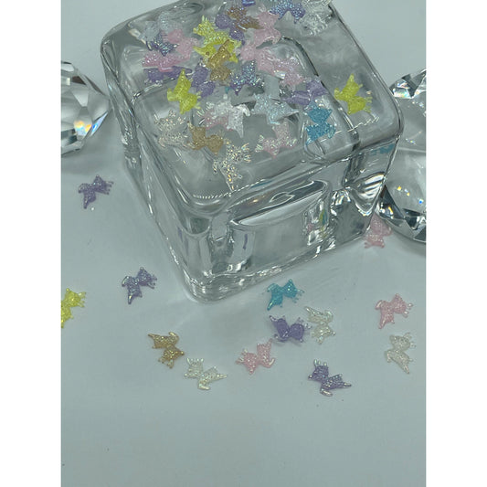 Light Slate Gray Colour changing Irredesent Reindeer Nail Charms (pack of 12 mixed)