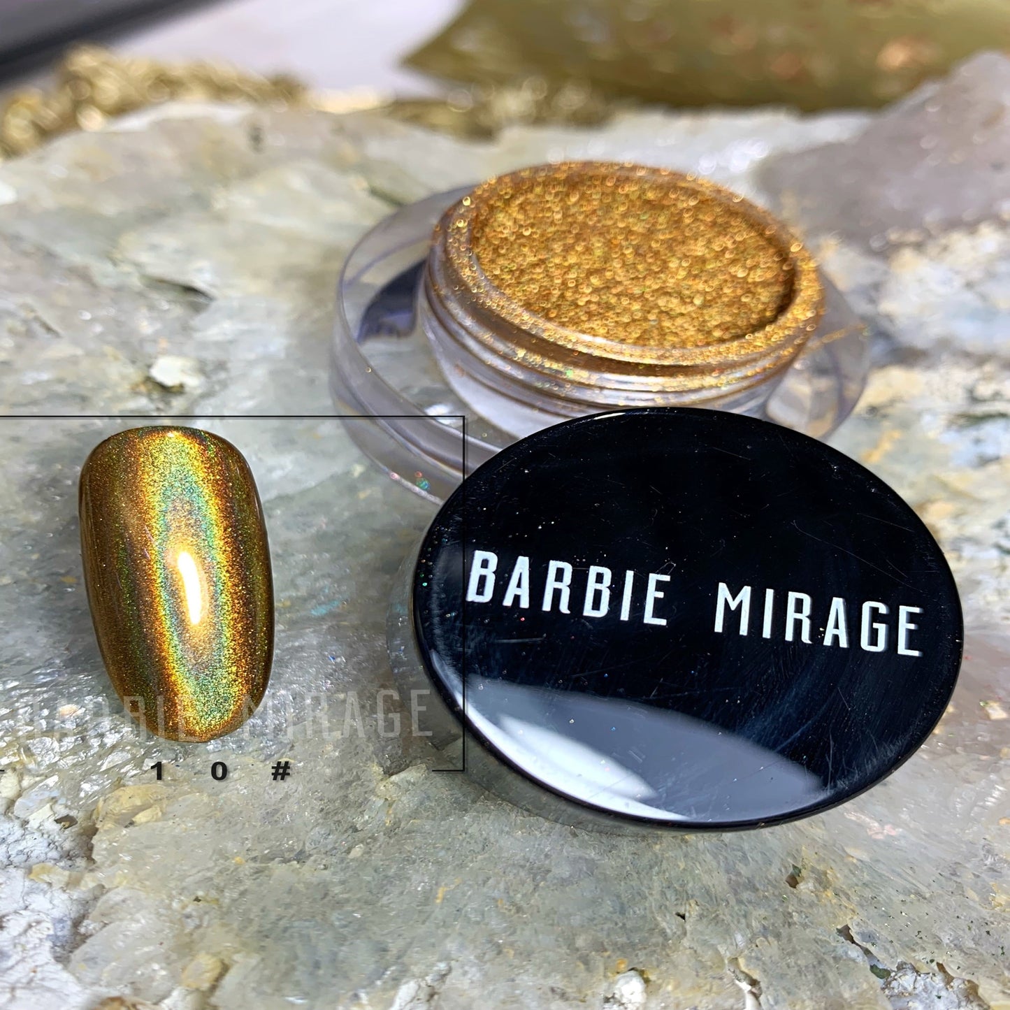 Dark Gray Barbie Mirage Magic Mirror Powder Chrome