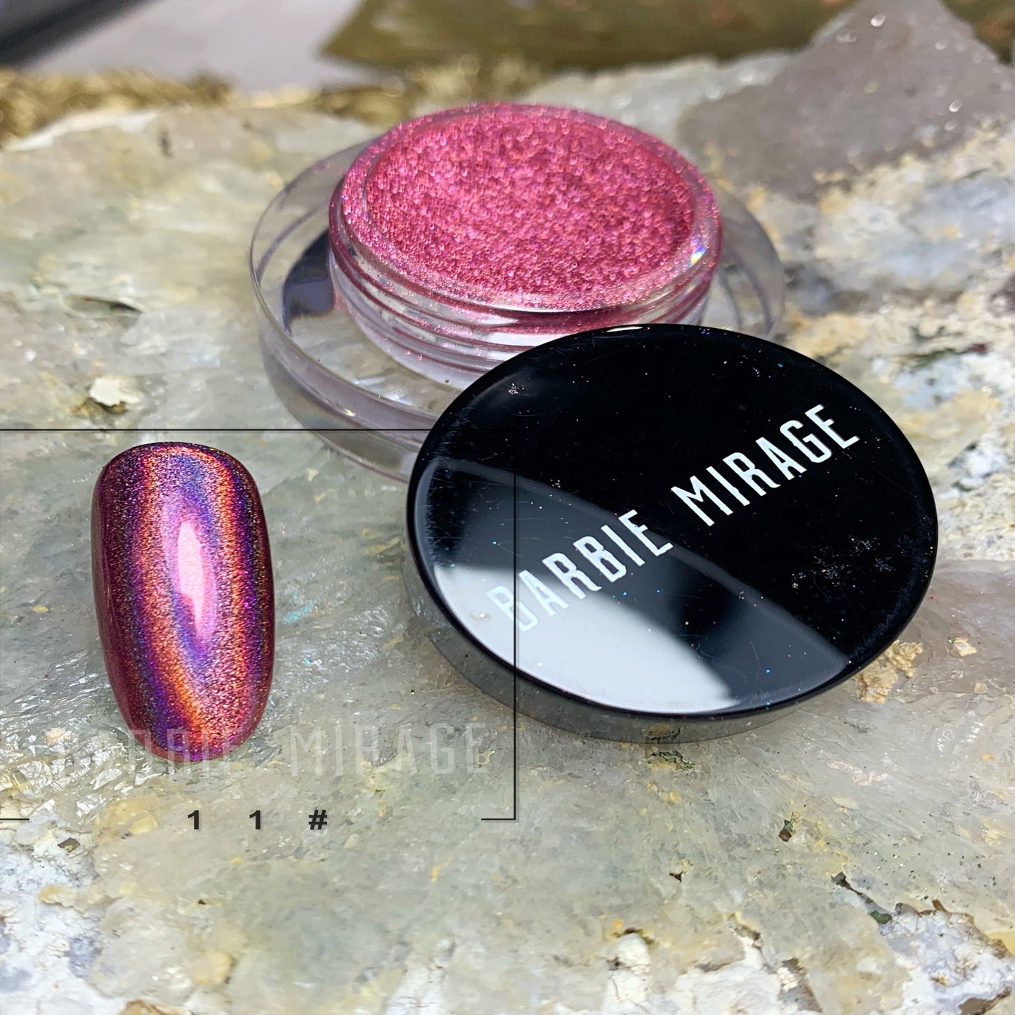 Dark Gray Barbie Mirage Magic Mirror Powder Chrome