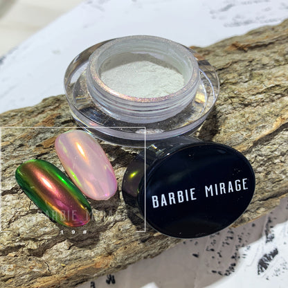 White pearl Barbie Mirage Magic Mirror Powder Chrome