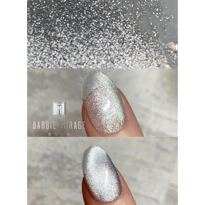 Dark Gray Silver Cateye Magnetic Gel Crystal Stone