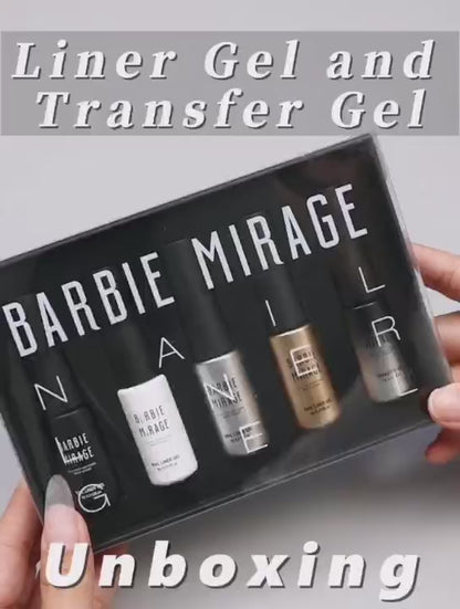 Barbie Mirage Nail Liner Gel & Foil Transfer Gel Pack